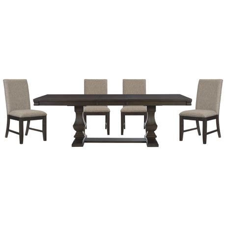 Southlake Wire Brushed Rustic Brown Dining Set by Homelegance at Eve Furniture