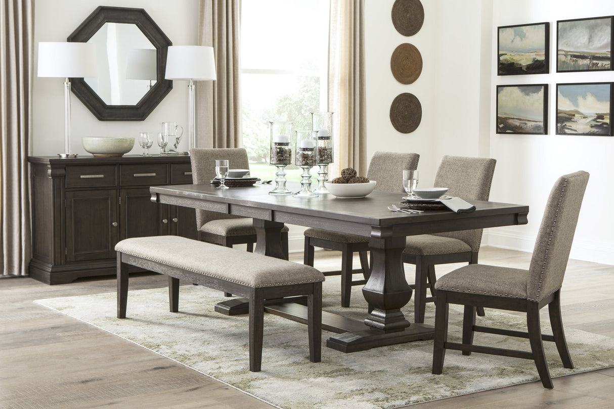Southlake Wire Brushed Rustic Brown Dining Table by Homelegance at Eve Furniture