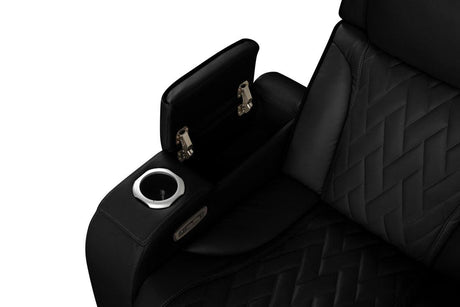 Spain Black Power (Power Headrests) Reclining Sectional by Happy Homes at Eve Furniture