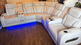 Spain Sand Power (Power Headrests) Reclining Sectional by Happy Homes at Eve Furniture