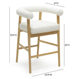 Spara Performance Vegan Leather Counter Stool by TOV Furniture at Eve Furniture