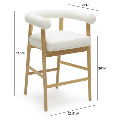 Spara Performance Vegan Leather Counter Stool by TOV Furniture at Eve Furniture