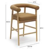 Spara Performance Vegan Leather Counter Stool by TOV Furniture at Eve Furniture