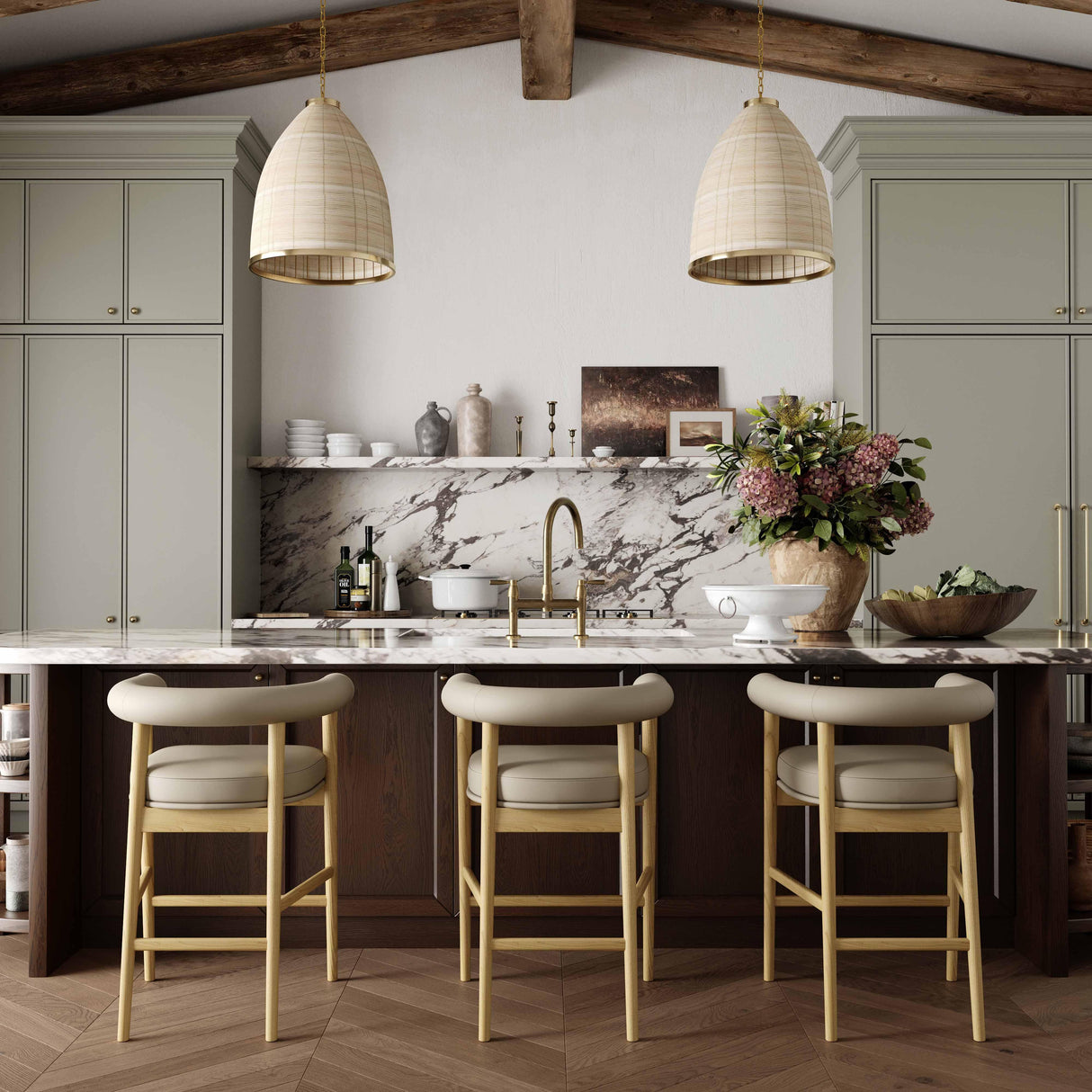 Spara Performance Vegan Leather Counter Stool by TOV Furniture at Eve Furniture