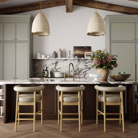 Spara Performance Vegan Leather Counter Stool by TOV Furniture at Eve Furniture