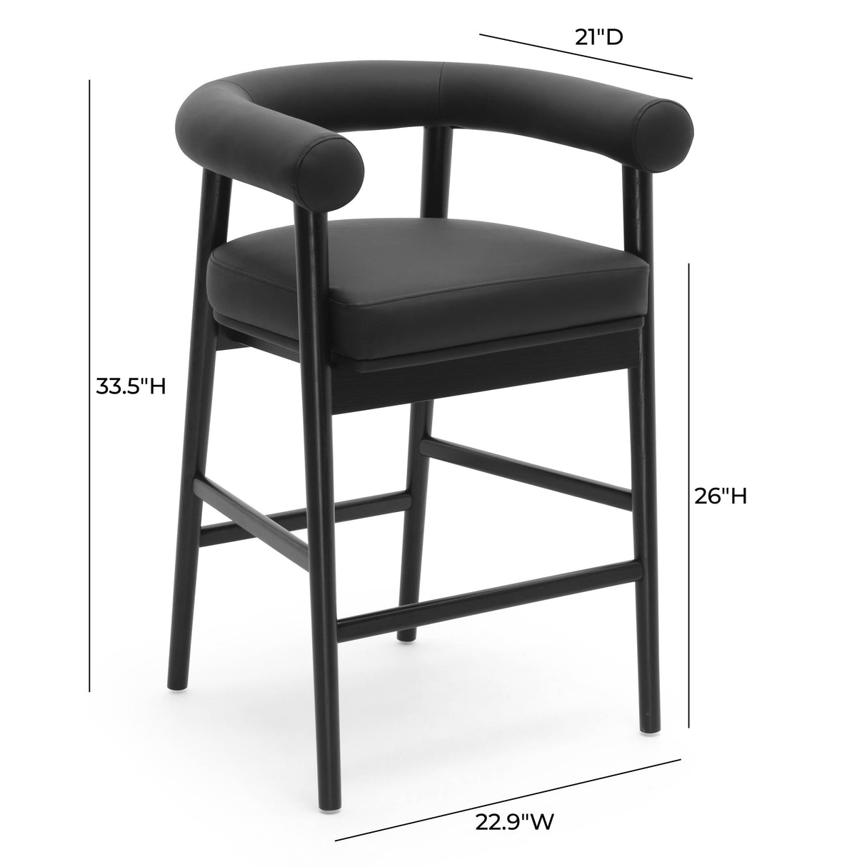 Spara Performance Vegan Leather Counter Stool by TOV Furniture at Eve Furniture