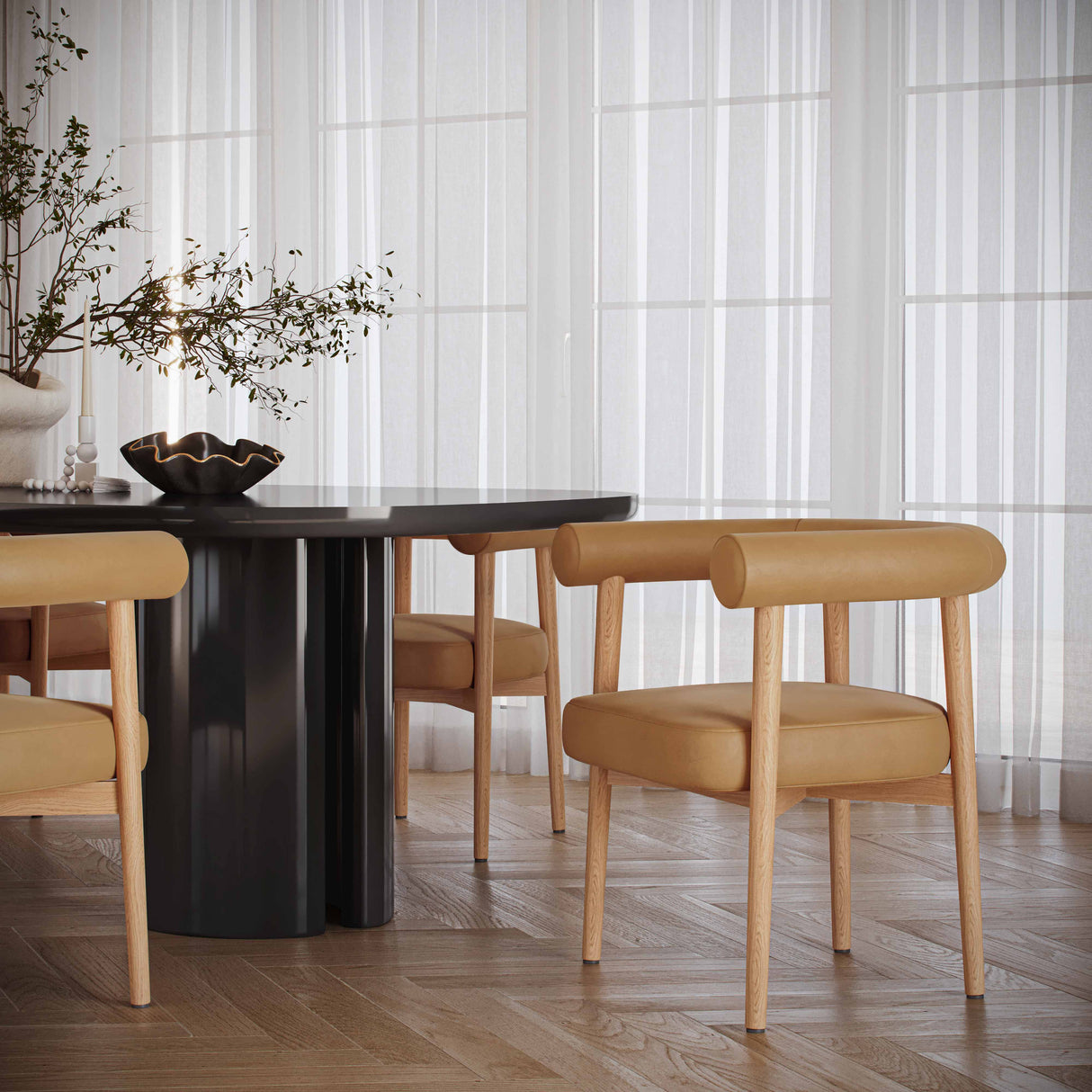 Spara Performance Vegan Leather Dining Chair by TOV Furniture at Eve Furniture