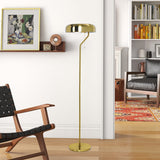 Spectra Floor Lamp - Gold outer and White inner by Ashcroft Imports at Eve Furniture