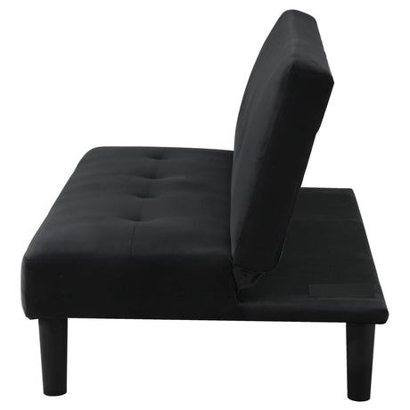 Stanford Multipurpose Black Upholstered Tufted Convertible Sofa Bed by Coaster at Eve Furniture