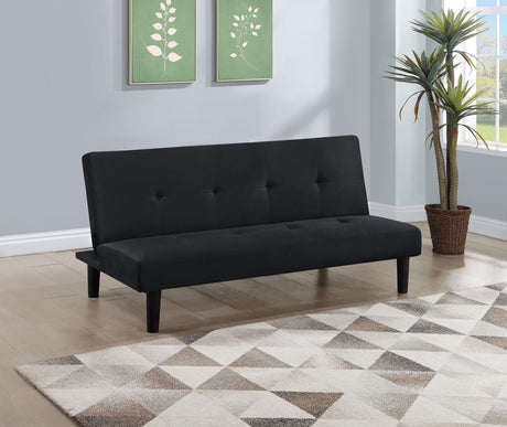Stanford Multipurpose Black Upholstered Tufted Convertible Sofa Bed by Coaster at Eve Furniture