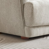 Stanmer Living Room Luxury Fabric Linen Couch in Cream