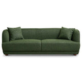 Stanmer Living Room Luxury Fabric Linen Couch in Green