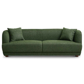 Stanmer Living Room Luxury Fabric Linen Couch in Green