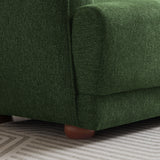 Stanmer Living Room Luxury Fabric Linen Couch in Green