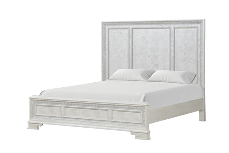 Stella Mia Creamy White King Bed by Furniture of America at Eve Furniture