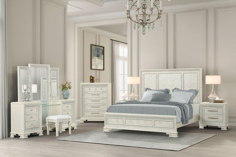 Stella Mia Creamy White King Bed by Furniture of America at Eve Furniture