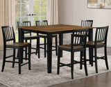 Joplin Walnut/Ebony Finish 5-Piece Counter Height Set