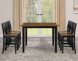 Joplin Walnut/Ebony Finish 5-Piece Counter Height Set