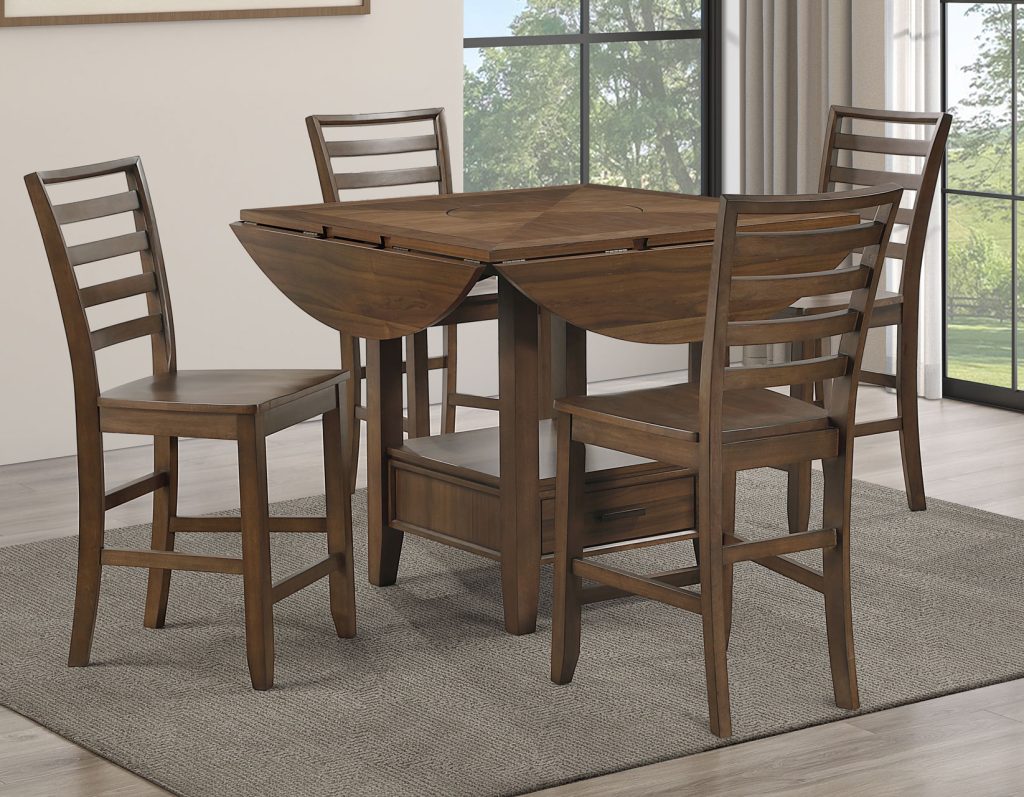 Java 5-Piece Drop-leaf Counter Height Set by Steve Silver at Eve Furniture