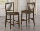 Joplin Walnut Finish 5-Piece Counter Height Set