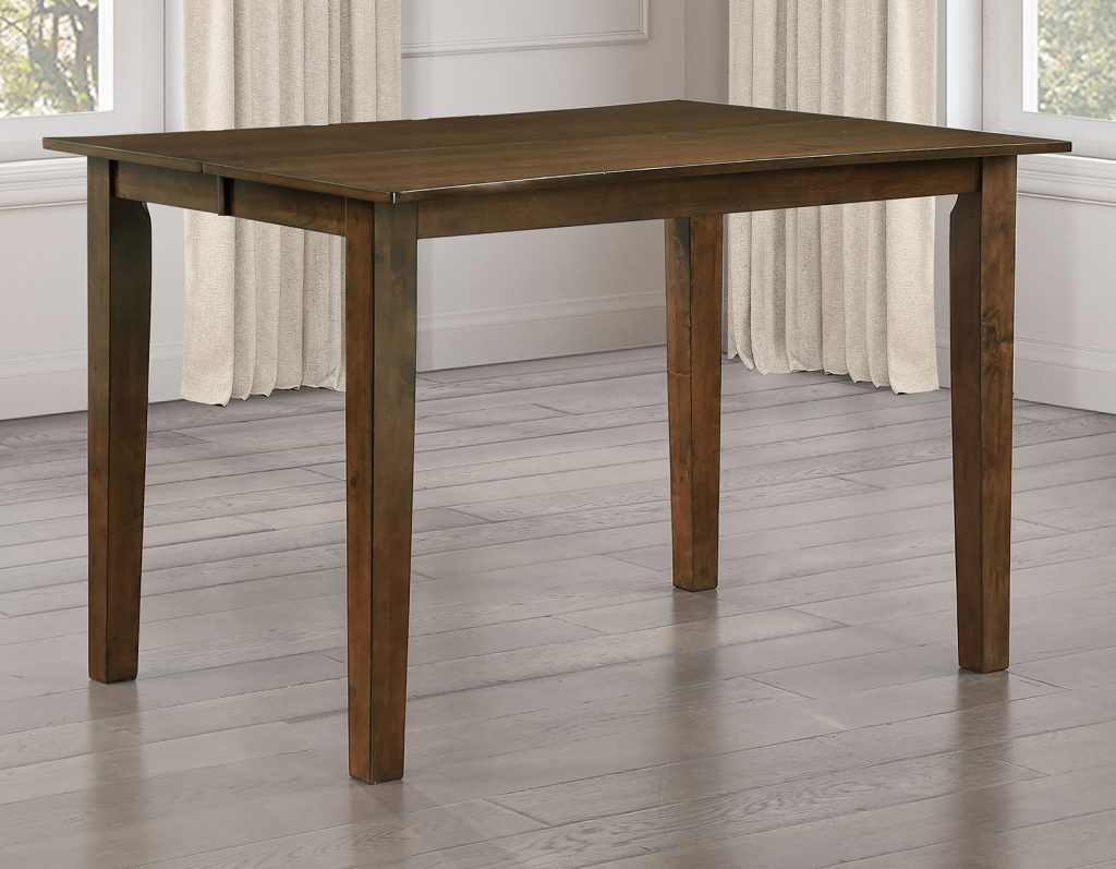 Joplin Walnut Finish 5-Piece Counter Height Set