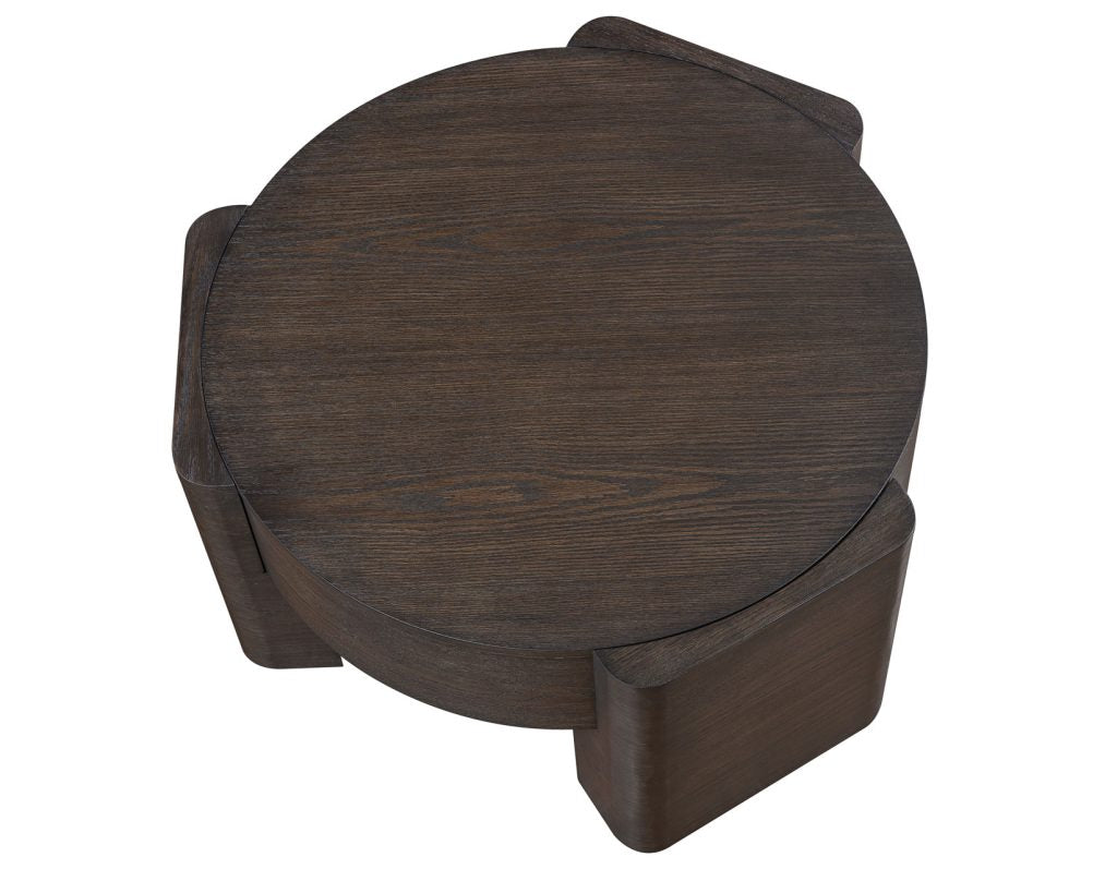 Salina 32.5″ Round Coffee Table Castered