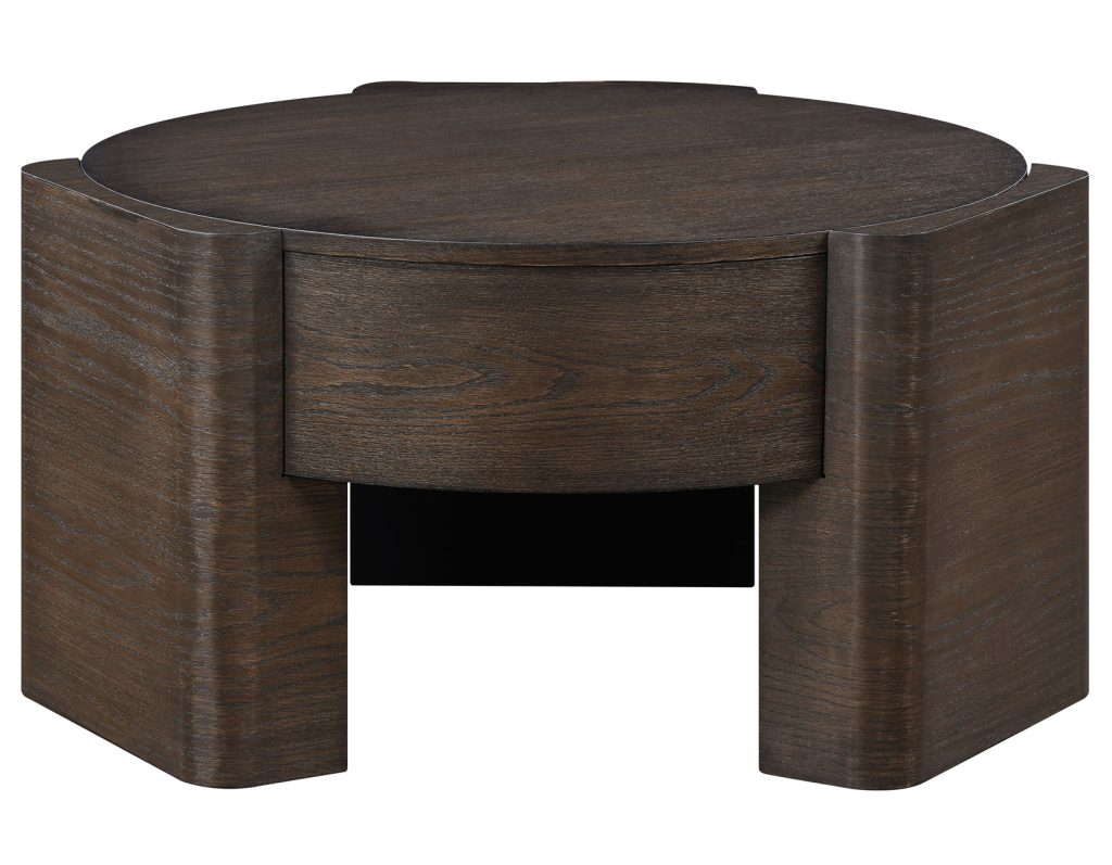 Salina 32.5″ Round Coffee Table Castered