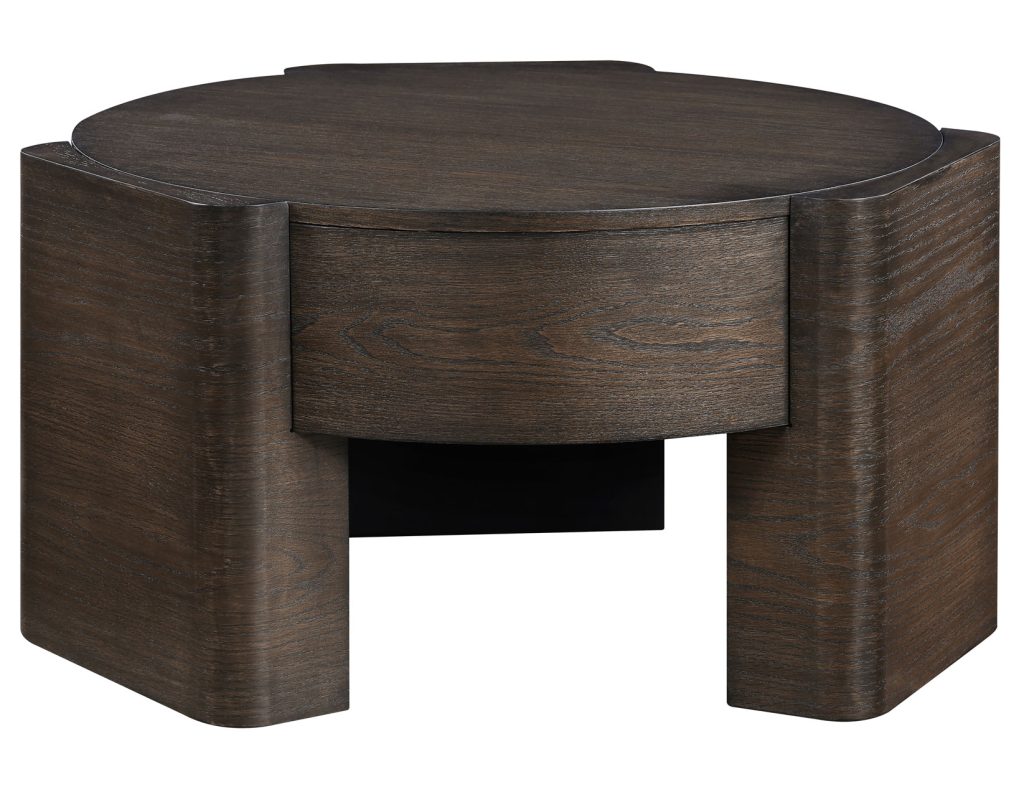 Salina 32.5″ Round Coffee Table Castered