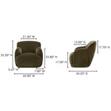 Stevie Cedar Green Lounge Chair by Moe's Home at Eve Furniture