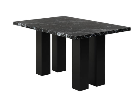 Stockholm Onyx 7-Piece Faux Marble Counter Height Set by Happy Homes at Eve Furniture