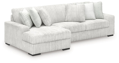 Stupendous Alloy 2-Piece Left Arm Facing Chaise Sectional by Ashley at Eve Furniture