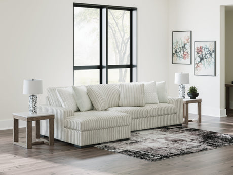 Stupendous Alloy 2-Piece Left Arm Facing Chaise Sectional by Ashley at Eve Furniture