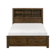 Sullivan Brown Queen Bookcase Storage Platform Bed by Homelegance at Eve Furniture