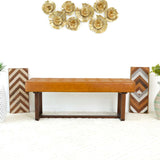 Cameron Tan Leather Bench by Ashcroft Imports at Eve Furniture