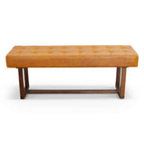Cameron Tan Leather Bench by Ashcroft Imports at Eve Furniture
