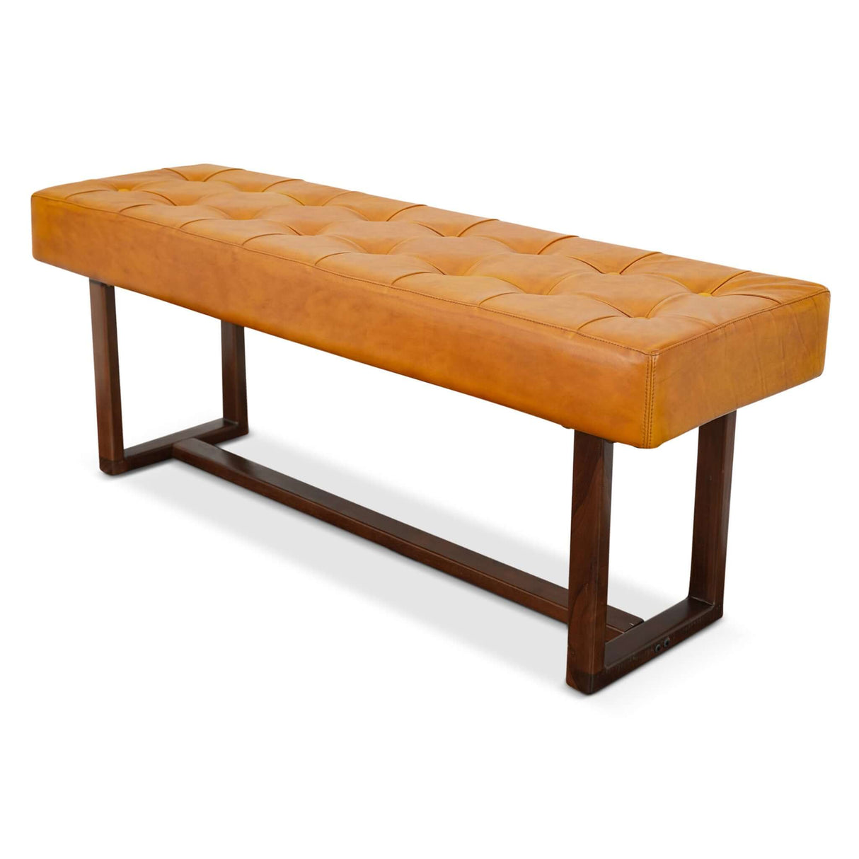 Cameron Tan Leather Bench by Ashcroft Imports at Eve Furniture