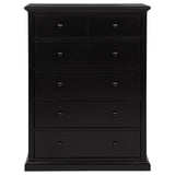 Sumerlin 6-drawer Bedroom Chest of Drawers Black by Coaster at Eve Furniture