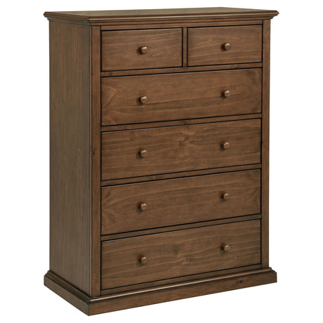 Sumerlin 6-drawer Bedroom Chest of Drawers Medium Brown by Coaster at Eve Furniture