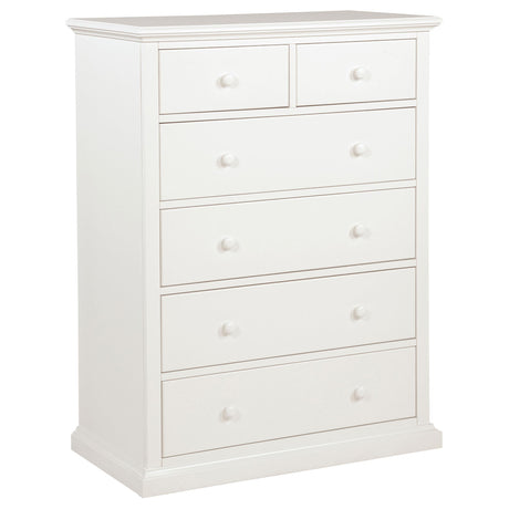 Sumerlin 6-drawer Bedroom Chest of Drawers White by Coaster at Eve Furniture