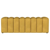 Summer Mustard Yellow Upholstered Channel Tufted Accent Bench by Coaster at Eve Furniture