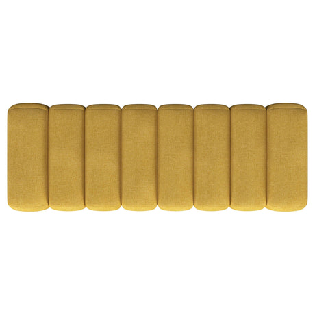 Summer Mustard Yellow Upholstered Channel Tufted Accent Bench by Coaster at Eve Furniture