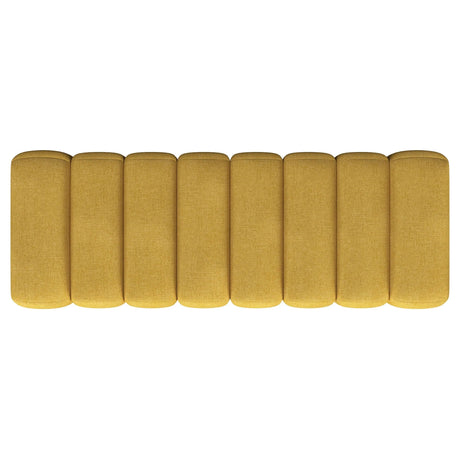 Summer Mustard Yellow Upholstered Channel Tufted Accent Bench by Coaster at Eve Furniture