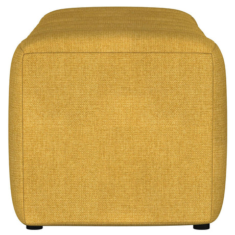 Summer Mustard Yellow Upholstered Channel Tufted Accent Bench by Coaster at Eve Furniture