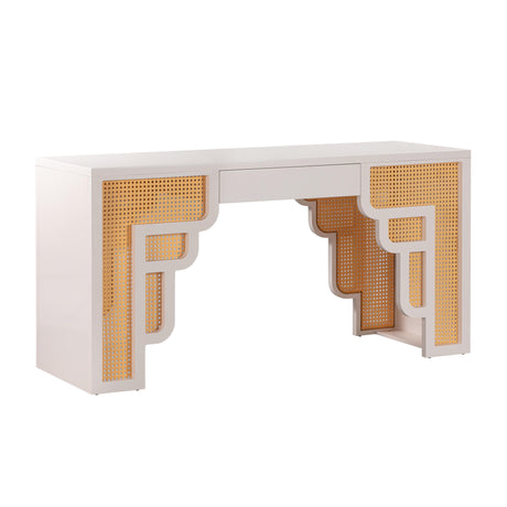 Suzie Rattan Executive Desk by TOV Furniture at Eve Furniture