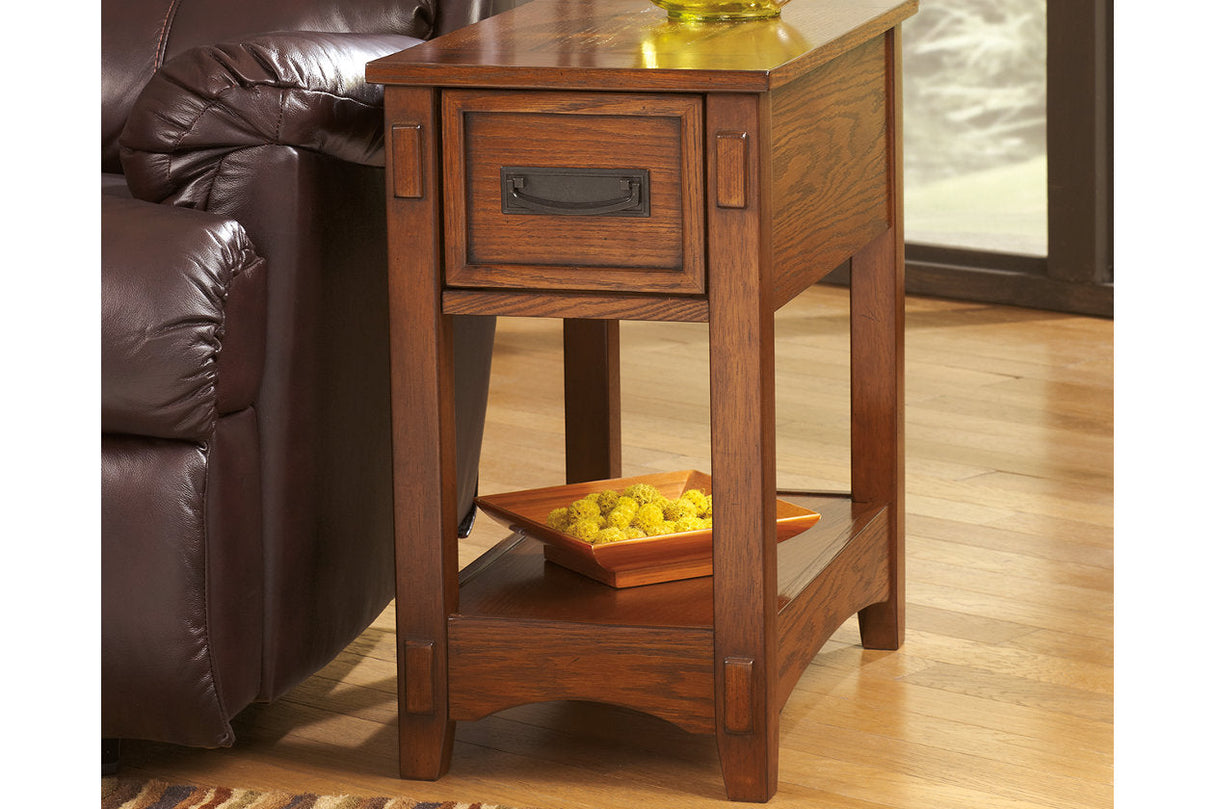 Breegin Brown Chairside End Table