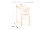 Breegin Brown Chairside End Table