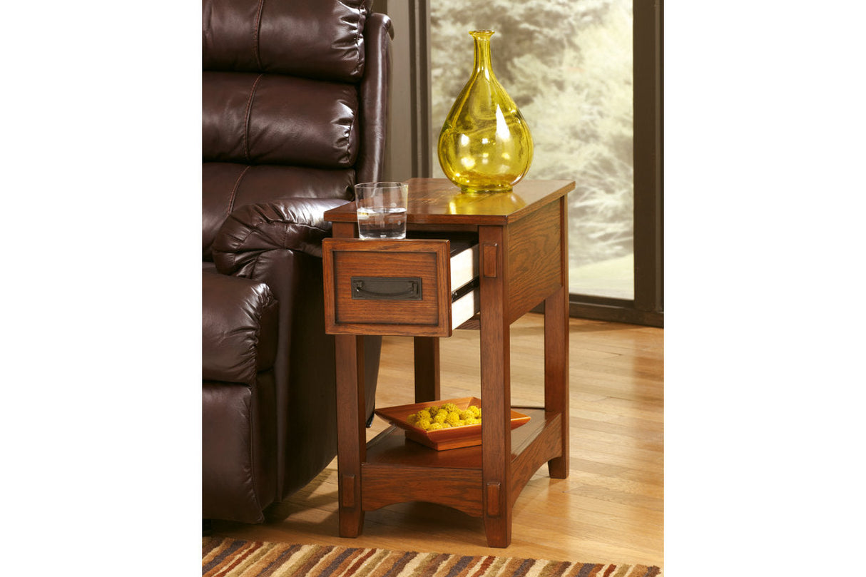 Breegin Brown Chairside End Table