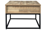 Gerdanet Natural Lift-Top Coffee Table