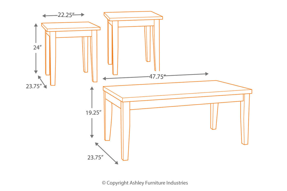 Theo Warm Brown Table