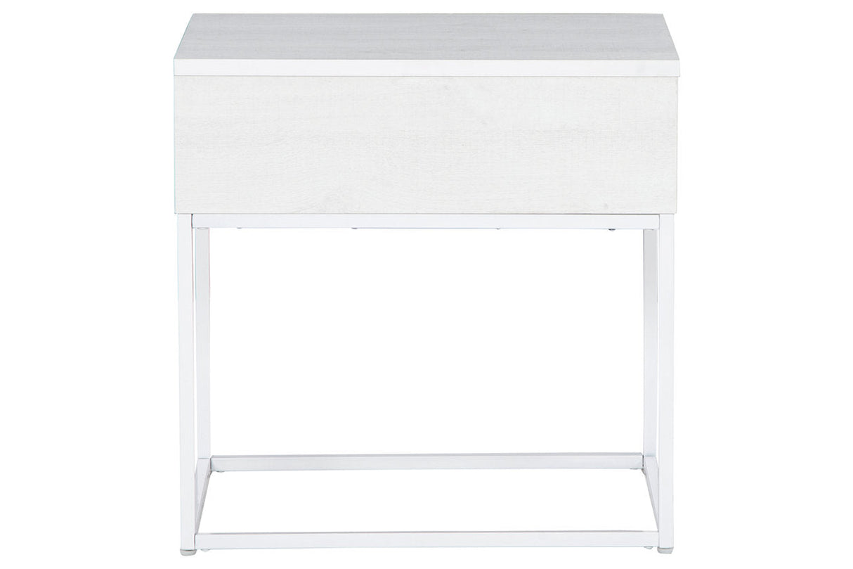 Deznee White End Table